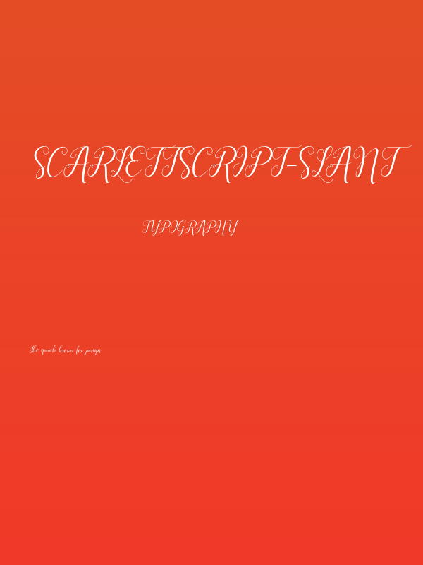 ScarlettScript-Slant Poster