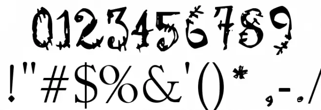 Scars Before Christmas Font OTHER CHARS