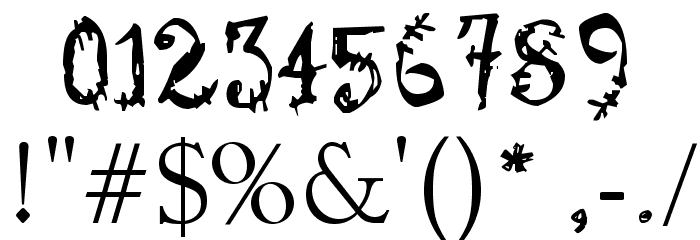 Scars Before Christmas Font OTHER CHARS