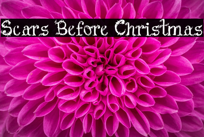 Scars Before Christmas Font examples