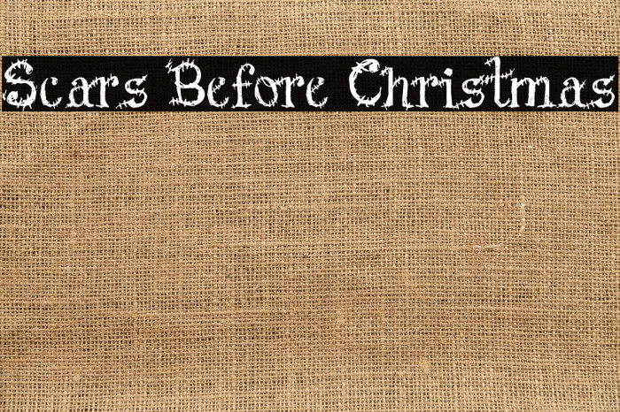 Scars Before Christmas Font examples