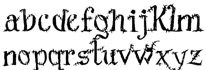 Scars Before Christmas Font LOWERCASE