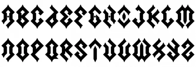 Scars Regular Caratteri MAIUSCOLE