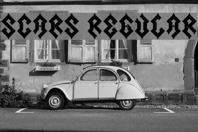 Scars Regular Font examples