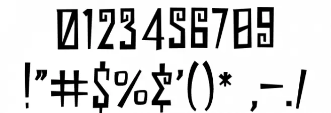 Scarville Free Font OTHER CHARS