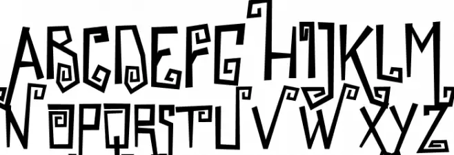 Scarville Free خط أحرف كبيرة