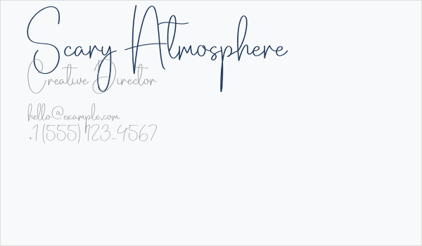 Scary Atmosphere Business Card