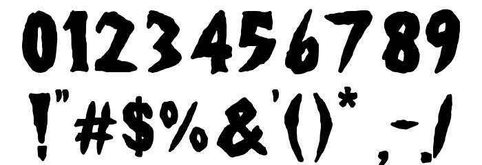 Scary Benko Font OTHER CHARS
