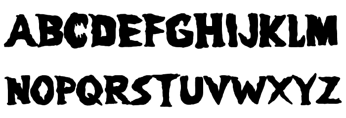 Scary Benko Font LOWERCASE