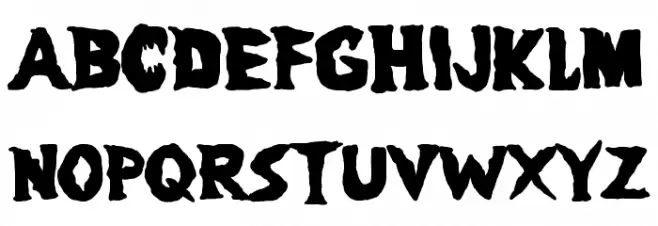 Scary Benko Font LOWERCASE