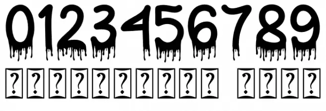 Scary Blood - Pesonal Use Font OTHER CHARS