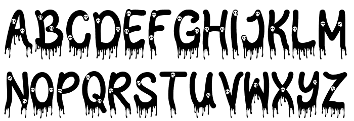 Scary Blood - Pesonal Use Font LOWERCASE