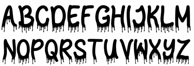 Scary Blood - Pesonal Use Schriftart Groß
