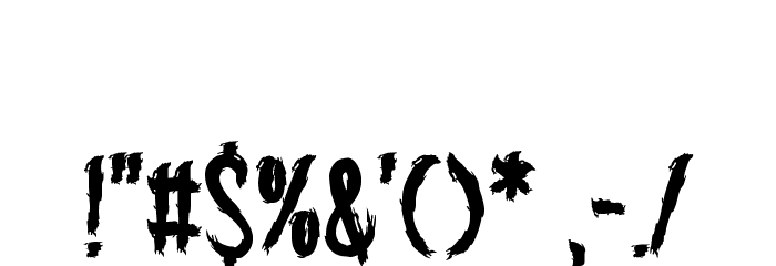 Scary Envision Font OTHER CHARS