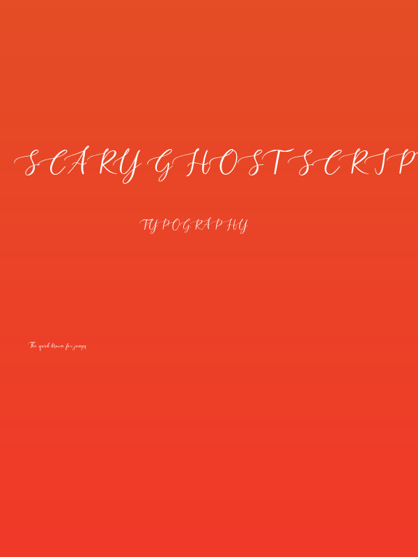 Scary Ghost Script Poster