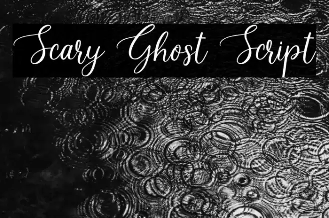 Scary Ghost Script Font examples
