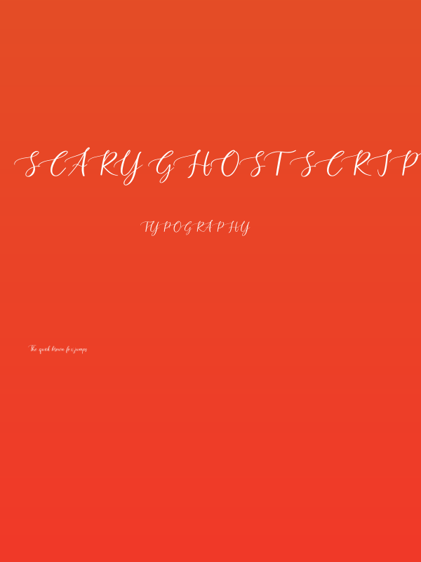 Scary Ghost Script Poster