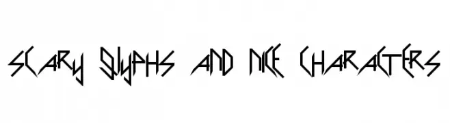 Scary Glyphs and Nice Characters  Скачать бесплатные шрифты