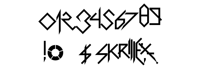 Scary Glyphs and Nice Characters Font OTHER CHARS