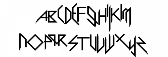 Scary Glyphs and Nice Characters Schriftart Groß