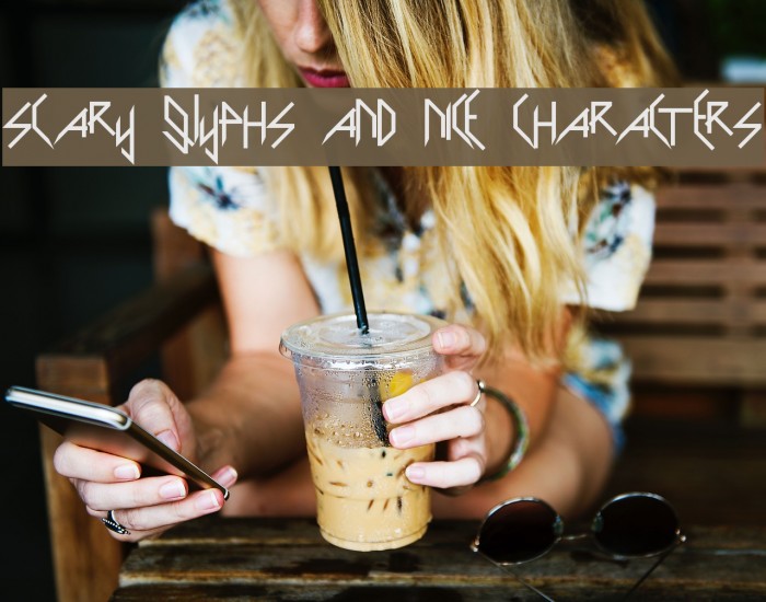 Scary Glyphs and Nice Characters Font examples