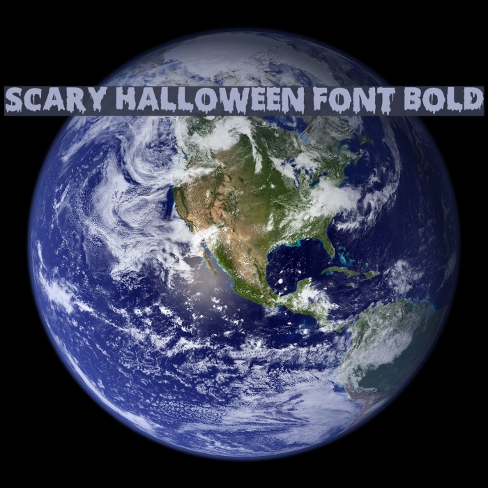 Scary Halloween Font Bold フォント examples