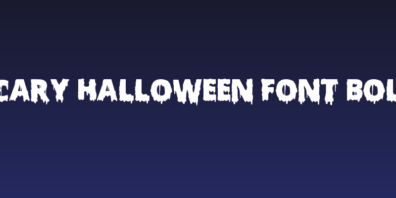 Scary Halloween Font Bold Social Header