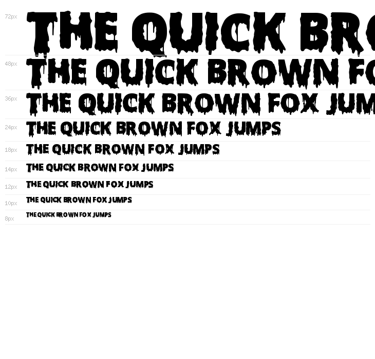 Scary Halloween Font Bold Waterfall