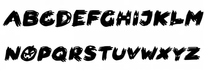 Scary HorrOrs Italic Schriftart Groß