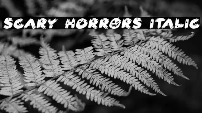 Scary HorrOrs Italic Font examples