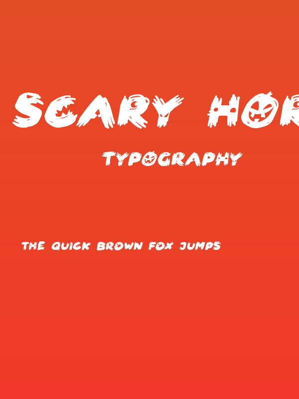 Scary HorrOrs Italic Poster