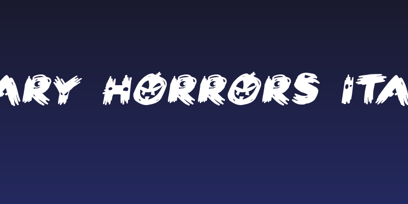 Scary HorrOrs Italic Social Header