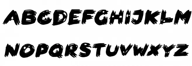 Scary HorrOrs Italic Caratteri MINUSCOLO