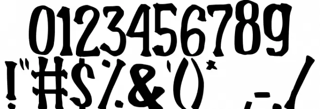 Scary House Font OTHER CHARS