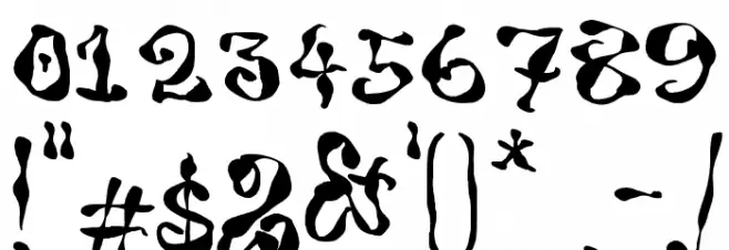 Scary Indigo Schriftart Anderer Schreiben