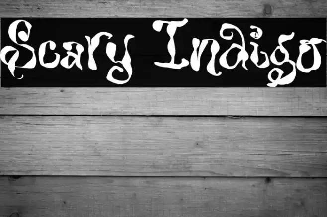Scary Indigo 字体 examples