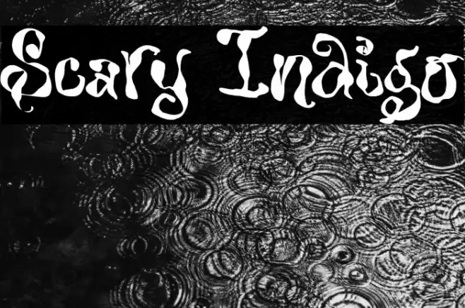 Scary Indigo 字体 examples