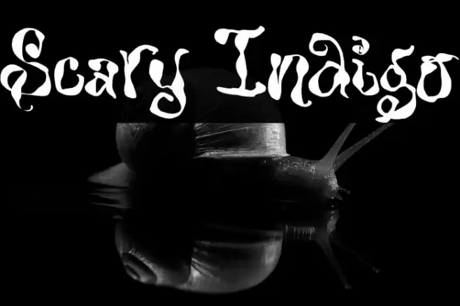 Scary Indigo 字体 examples