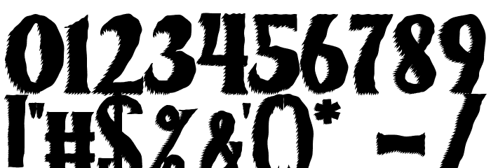 Scary Light Font OTHER CHARS