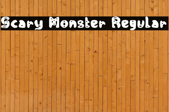 Scary Monster Regular Font examples