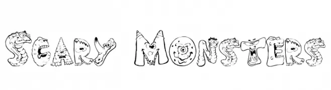 Scary Monsters  Frei Schriftart Herunterladen