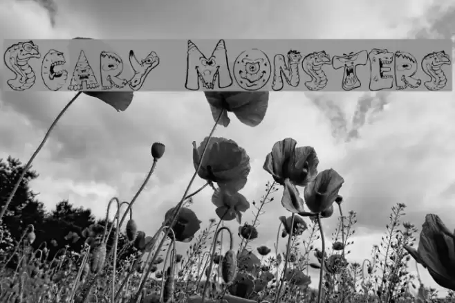 Scary Monsters Schriftart examples