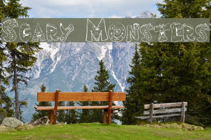 Scary Monsters Font examples