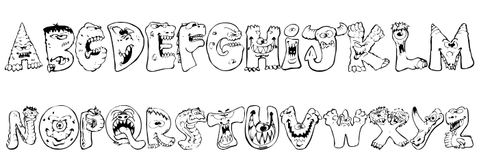 Scary Monsters Font LOWERCASE