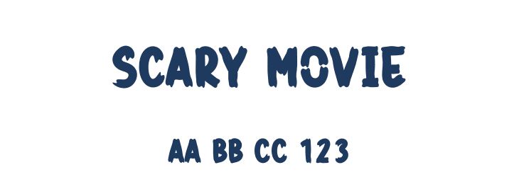 Scary Movie Font Preview
