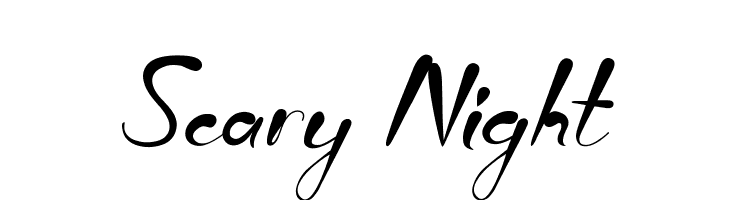 Scary Night  Frei Schriftart Herunterladen