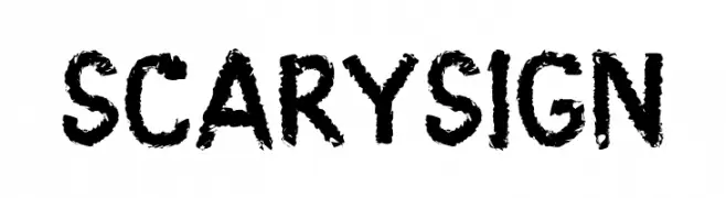 Scary Sign  Frei Schriftart Herunterladen