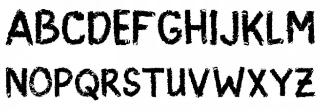 Scary Sign Schriftart Groß