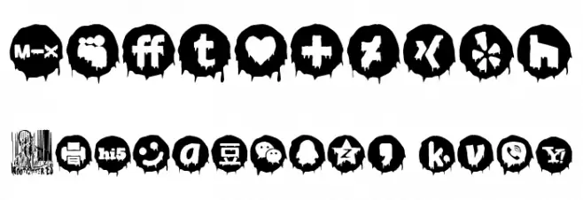 Scary Social Media Шрифта ДРУГИЕ символов