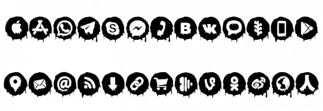 Scary Social Media Fonte MINÚSCULAS